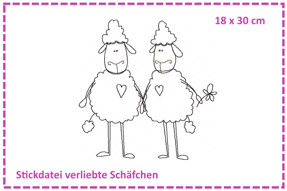 Verliebte Schäfchen 18x30